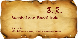Buchholzer Rozalinda névjegykártya